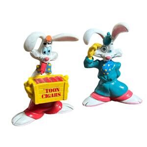 Vintage 1987 Disney Who Framed Roger Rabbit 3" PVC Figure Set Applause